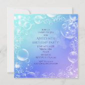 海の中の魔法の泡パーティー招待状 招待状 (正面)