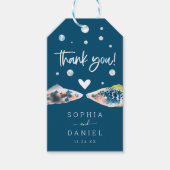 海の中の魚が二つ減っている ギフトタグ (正面)