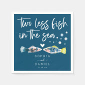 海の中の魚が二匹結婚減る スタンダードカクテルナプキン (正面)