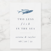 海の中の魚が二匹結婚減る ワインラベル (シングルラベル)