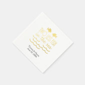 海の中の魚が二匹結婚減 スタンダードカクテルナプキン (角)