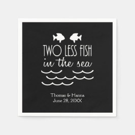 海の中の魚が二匹結婚減 スタンダードカクテルナプキン