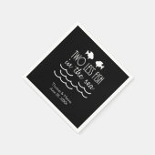 海の中の魚が二匹結婚減 スタンダードカクテルナプキン (角)