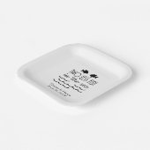 海の中の魚が二匹結婚減 ペーパープレート (傾斜あり)