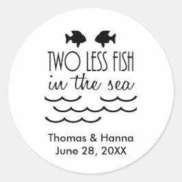 海の中の魚が二匹結婚減 ラウンドシール