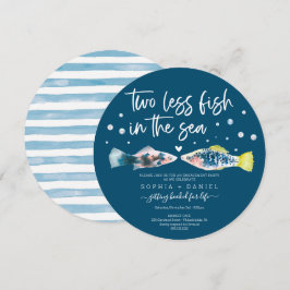 海の中の魚の二匹の婚約パーティ 招待状