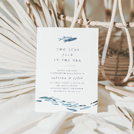 海の中の魚の二匹の婚約パーティ 招待状