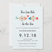 海の中の魚の数を減らす//婚約パーティ 招待状 (正面)