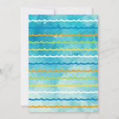 海の中の魚の最初の誕生日招待状 招待状 (裏面)