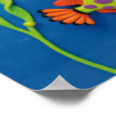 海の中の魚の赤ちゃんの男の子のシャワールームの装飾 ポスター (角)