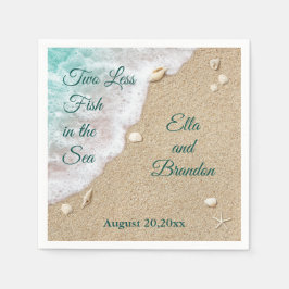 海の中の魚を二匹減らす スタンダードカクテルナプキン