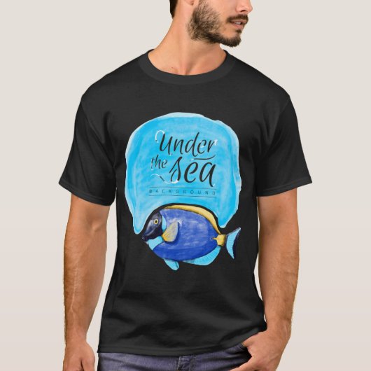 海の中の魚クラシックTシャツ Tシャツ (正面)