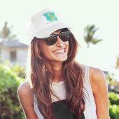 海の中の黄色いタツノオトシゴ キャップ