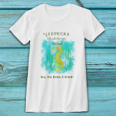 海の中の黄色いタツノオトシゴ Tシャツ