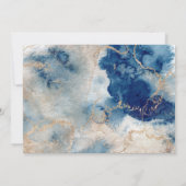 海の中の「オーベイビー」写真 ベビーシャワー 招待状 (裏面)