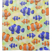 海の中カラフルで シャワーカーテン (正面)