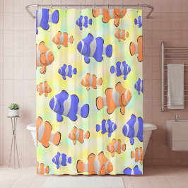 海の中カラフルで シャワーカーテン