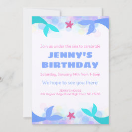 海の中パーティー テンプレート 子供向け招待状