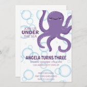 海の中パーティー 招待状 (正面/裏面)