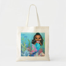 海の中遊の美しい黒の人魚