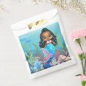 海の中遊の美しい黒の人魚 フェイバーバッグ (封をした状態)