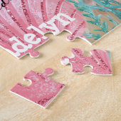 海の🧜中♀️で輝く人魚の名前をカスタムする ジグソーパズル (側面)