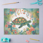 海の亀が庭で場違い 薄葉紙 (クラフト)