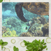 海の亀 キッチンタオル (折り畳み)