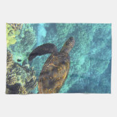 海の亀 キッチンタオル (横)