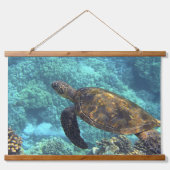 海の亀 吊り下げ型タペストリー (正面)