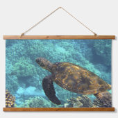 海の亀 吊り下げ型タペストリー (正面2)