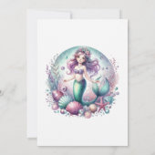 「海の二」マーメイドの二つ目の誕生日パーティー 招待状 (裏面)