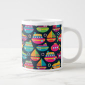 海の交通機関パターン ジャンボコーヒーマグカップ (右)