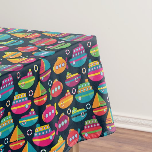 海の交通機関パターン テーブルクロス (インサイチュ)