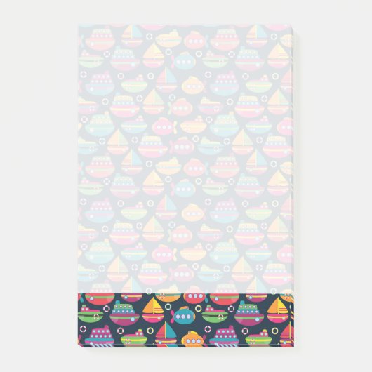 海の交通機関パターン ポストイット (正面)