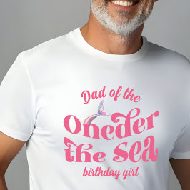海の人魚お父さん1歳の誕生日おめでとう Tシャツ