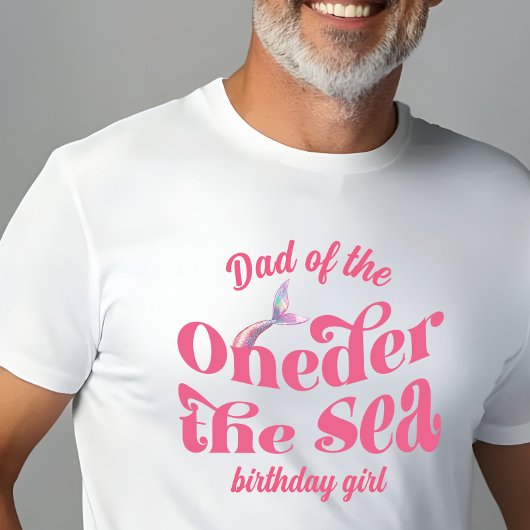 海の人魚お父さん1歳の誕生日おめでとう Tシャツ