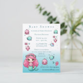 海の人魚と海の生き物のベビーシャワーの下 招待状 (スタンド正面)