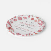 海の人魚のひいさまの赤ん坊のシャワーの下 ペーパープレート (アングル)