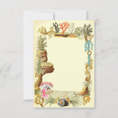 海の人魚のプリンセスの下でありがとう サンキューカード (裏面)