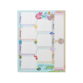 海の人魚の下にリストするウィークリー数々のク ノートパッド (回転)