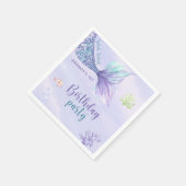 海の人魚の下の人魚の誕生日パーティー スタンダードカクテルナプキン (角)