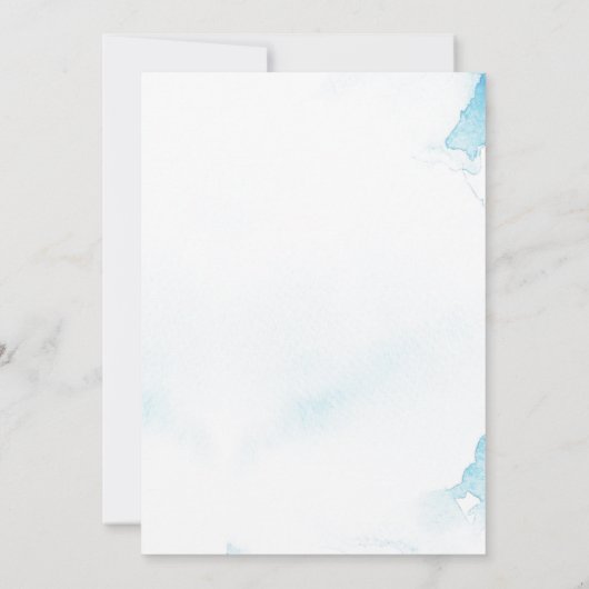 海の人魚の下の人魚の誕生日パーティー 招待状 (裏面)