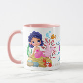 海の人魚の命の下パーソナライズされた マグカップ (左)
