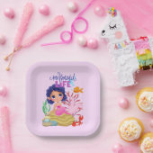 海の人魚の命の下 ペーパープレート (パーティー)