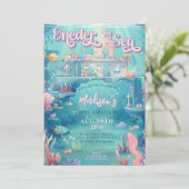 海の人魚の城1st誕生日パーティー 招待状 (スタンド正面)