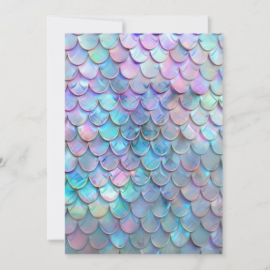 海の人魚の城1st誕生日パーティー 招待状 (裏面)