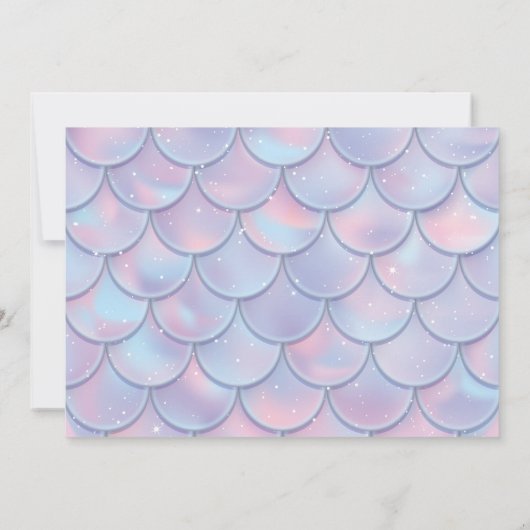 海の人魚の誕生日のパーティの招待状の下 招待状 (裏面)