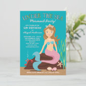 海の人魚の誕生日のパーティの招待状の下 招待状 (スタンド正面)