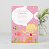 海の人魚の誕生日のパーティの招待状の下 招待状 (スタンド正面)